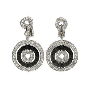 BVLGARI Astrale Cerchi Diamond Ceramic Earrings Pierced 18K WG 750 90285528